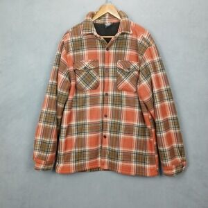 Original Deluxe Supply Shacket Mens Medium Multicolor Plaid Fleece Lined Winter‎